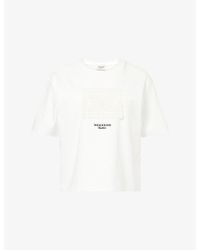 Weekend by Maxmara - Embroidered Boxy-Fit Cotton T-Shirt - Lyst