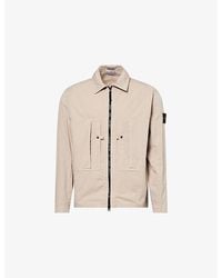 Stone Island - Ripstop Zip-Up Cotton Overshirt - Lyst