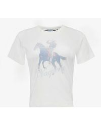 VAQUERA - Cowboy-print Short-sleeved Cotton T-shirt - Lyst
