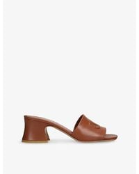 Chloé - Soleil Leather Block-Heel Mules - Lyst