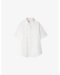 Sandro - Oversized Pleated-Back Woven Shirt - Lyst