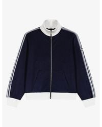 Maje - Zipped Side-Stripe Stretch-Jersey Sweatshirt - Lyst