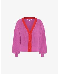 OMNES - Hopper Contrast-Trim Cotton Cardigan - Lyst