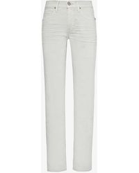 PAIGE - Lennox Tapered-leg Low-rise Stretch-woven Blend Jeans - Lyst
