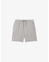 Reiss - Penbrook Elasticated-waist Regular-fit Stretch-cotton Shorts X - Lyst