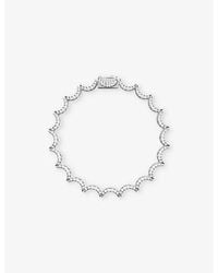 Apm Monaco - Wavy Sterling- And Cubic Zirconia Bracelet - Lyst