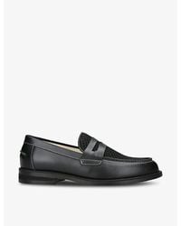 Duke & Dexter - Wilde Rattan Leather And Woven Loafers - Lyst