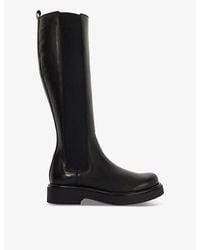Dune - Temmie Chunky-Sole Leather Knee-High Boots - Lyst
