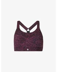 Sweaty Betty - Power Medium-Impact Stretch-Woven Sports Bra - Lyst