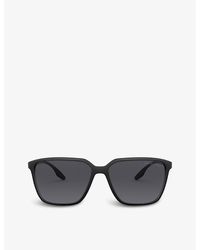 Prada Linea Rossa - Ps 06vs 58 Acetate Square-frame Sunglasses - Lyst