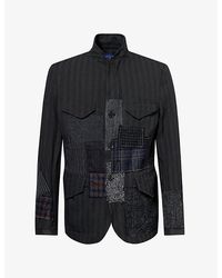 Junya Watanabe - Patchwork Zip Woven Blazer - Lyst