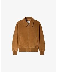 Sandro - Regular-Fit Zip-Up Suede Jacket - Lyst