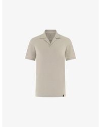 BOGGI - Camp-Collar Regular-Fit Lyocell-Blend Polo Shirt - Lyst