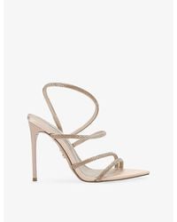 Steve Madden - Sylo Embellished Satin Heeled Sandals - Lyst