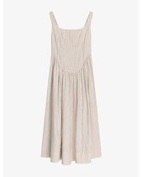 OMNES - Suri Striped Linen-Blend Maxi Dress - Lyst
