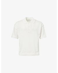 The Couture Club - Short-Sleeve Gauge Knitted Polo T-Shirt - Lyst