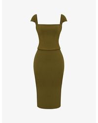 House Of Cb - Layana Corseted Woven Mini Dress - Lyst