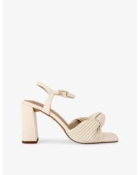 KG by Kurt Geiger - Signet 105 Twisted-Strap Faux-Leather Heeled Sandals - Lyst