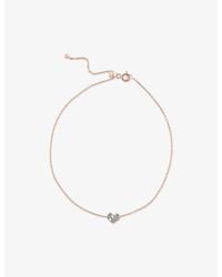 Kismet by Milka - Mini Cherish 0.04Ct Baguette-Diamond And 0.07Ct Diamond Chain Bracelet - Lyst