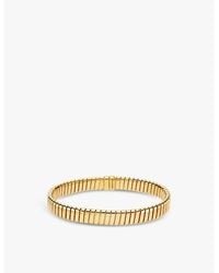 BVLGARI - Tubogas 18Ct- And 0.29Ct Brilliant-Cut Diamond Bracelet - Lyst