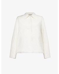 Dries Van Noten - Collared Boxy-fit Linen And Cotton-blend Top - Lyst