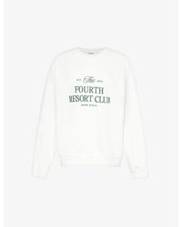 4th & Reckless - Embroidered Relaxed-fit Cotton-jersey Sweatshirt - Lyst