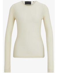 BOSS - X Naomi Campbell Ribbed Jersey Top - Lyst
