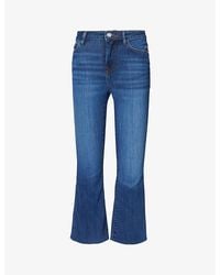 FRAME - Le Crop Mini Boot Slim-leg Mid-rise Stretch-denim Jeans - Lyst