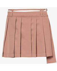Acne Studios - Pleated Wool-blend Mini Skirt - Lyst