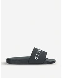 Givenchy - Logo-detail Rubber Sliders - Lyst