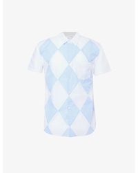 Comme des Garçons - Diamond-pattern Short-sleeved Cotton Shirt X - Lyst