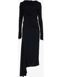 Givenchy - Draped Cowl-neck Stretch-woven Maxi Dress - Lyst