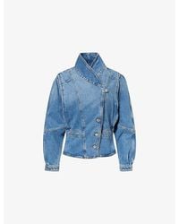 Isabel Marant - Dolie High-Neck Denim Jacket - Lyst