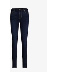 PAIGE - Koda (blue) Hoxton Ankle Skinny High-rise Jeans 25 - Lyst