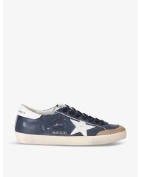 Golden Goose - Superstar Star-Embroidered Leather Low-Top Trainers - Lyst