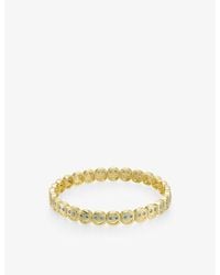 Lisa Gozlan - Happy Face Mini 18Ct-Plated Brass And Cubic Zirconia Bracelet - Lyst