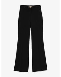 Reiss - Leona Flared-Leg Woven Trousers - Lyst