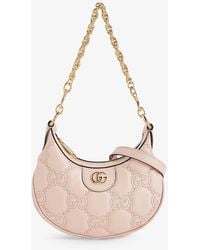 Gucci - Matelassé Double G Leather Shoulder Bag - Lyst