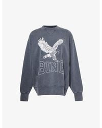 Anine Bing - Alto Eagle-print Cotton-jersey Sweatshirt - Lyst
