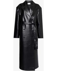 Frankie Shop - Tina Double-breasted Regular-fit Faux-leather Coat - Lyst