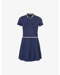 Varley - Nora Contrast-trim Stretch-jersey Mini Dress - Lyst