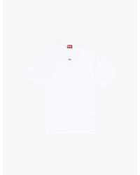 DIESEL - T-Madjust-Tr Branded Cotton-Jersey T-Shirt - Lyst