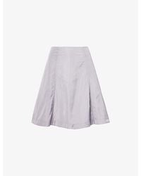 Sandy Liang - Constance Flared Woven Mini Skirt - Lyst