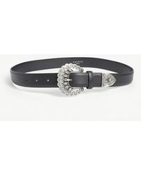 Sandro Coddy Leather Belt - Black