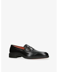 Santoni - Easy Leather Loafers - Lyst