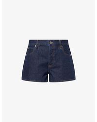 FRAME - The Hang Mid-Rise Denim Shorts - Lyst