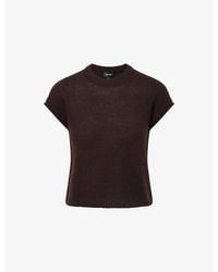 ME+EM - Round-Neck Short-Sleeve Merino-Wool, Cashmere And Silk Top - Lyst