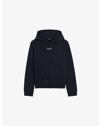 Zadig & Voltaire - Georgy Logo-Embroidered Cotton Hoody - Lyst