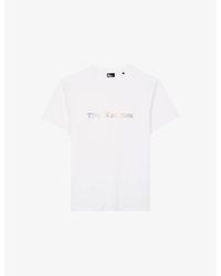 The Kooples - Faded Brand-Print Regular-Fit Cotton-Jersey T-Shirt - Lyst