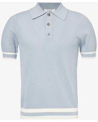 CHE - Quinn Stripe-trimmed Cotton-knit Polo Shirt - Lyst
